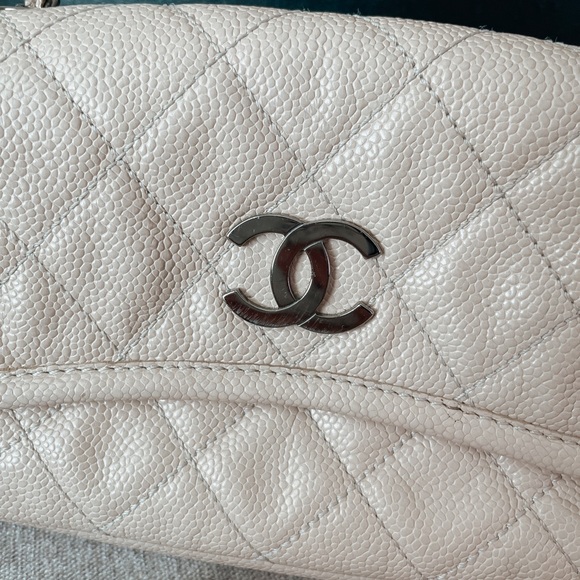Authentic Chanel natural beauty flap bag ligh beige - Picture 3 of 13